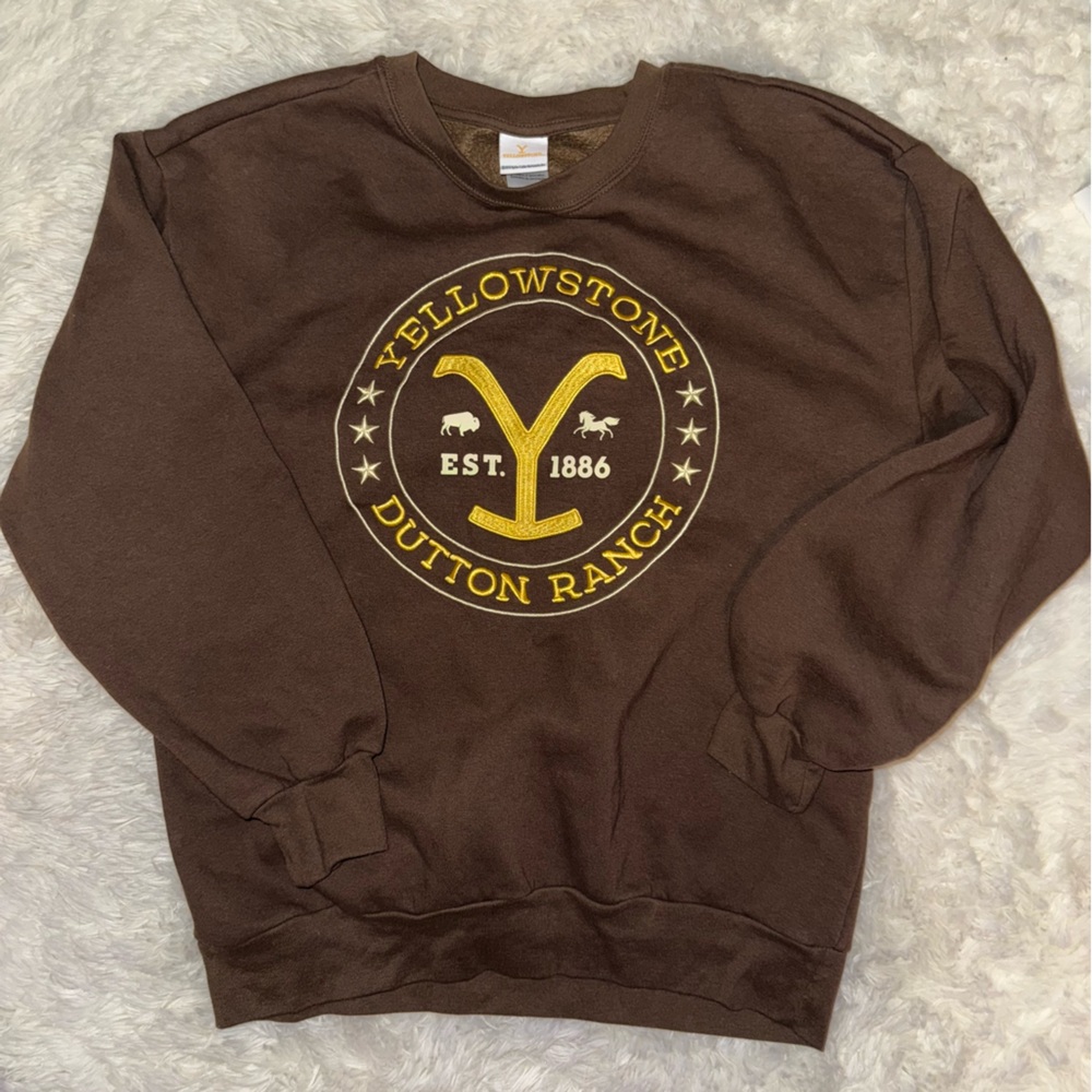 Yellowstone Dutton Ranch Brown Sweater